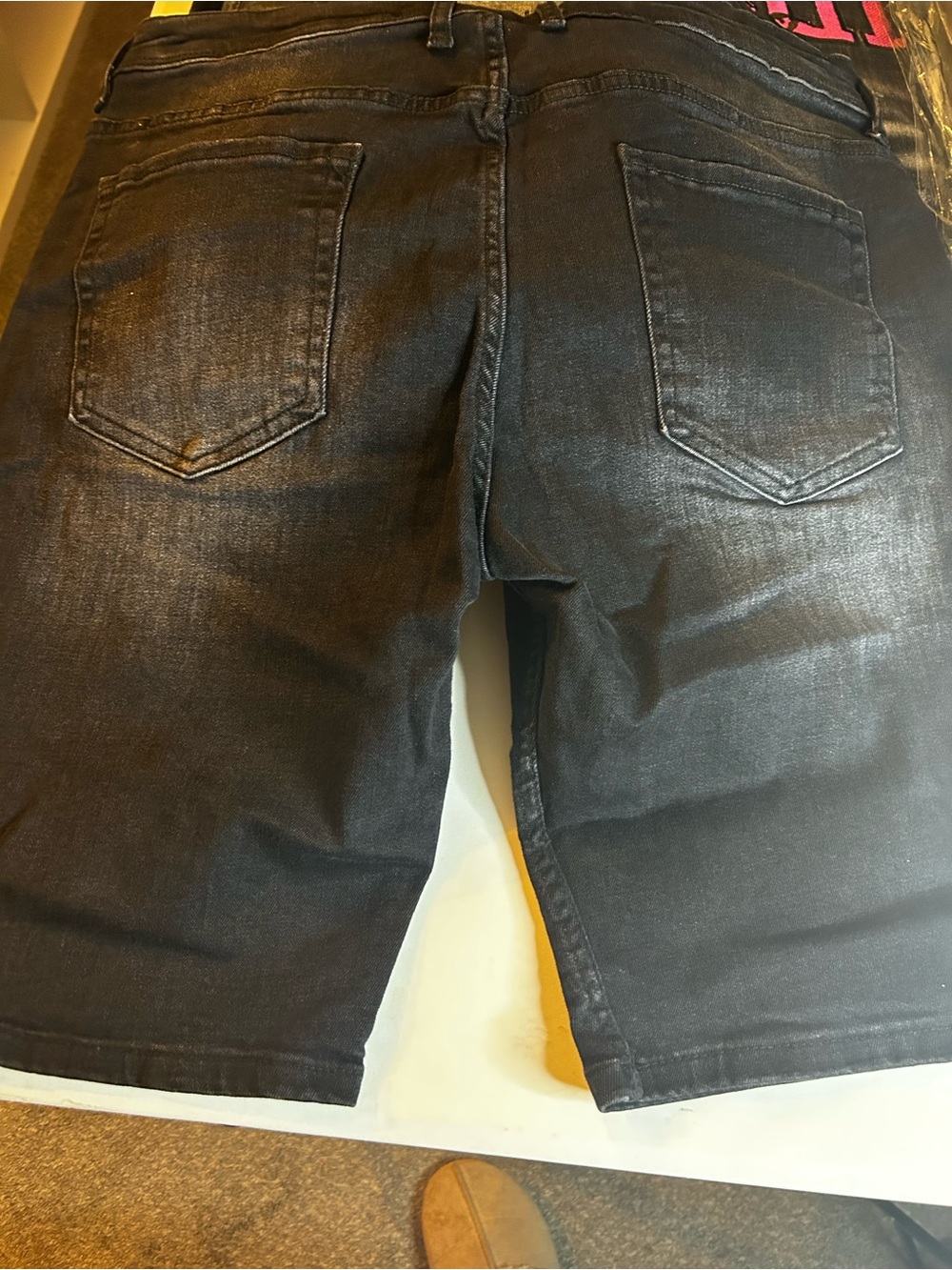 Men's Black Denim Shorts